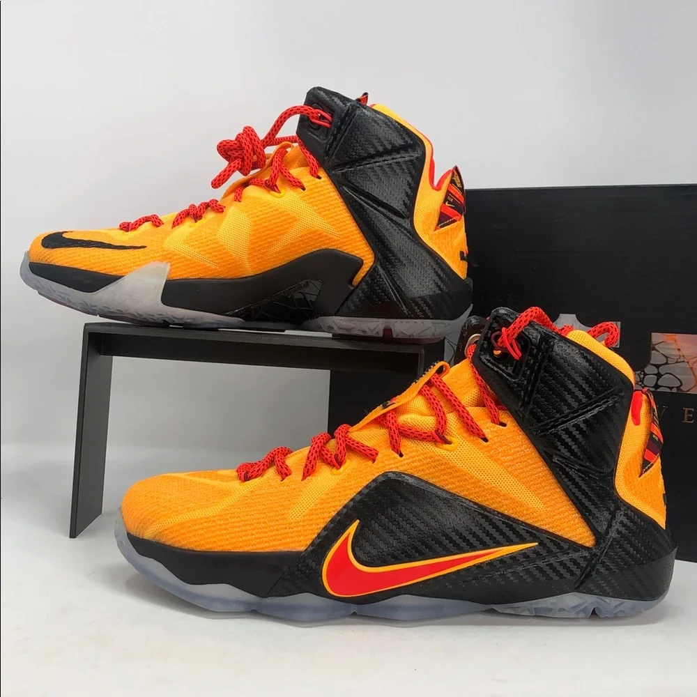 Nike Lebron XII 12 CLE Cleveland Bright Crimson 684593-830 Men’s Shoes -Size 8.5